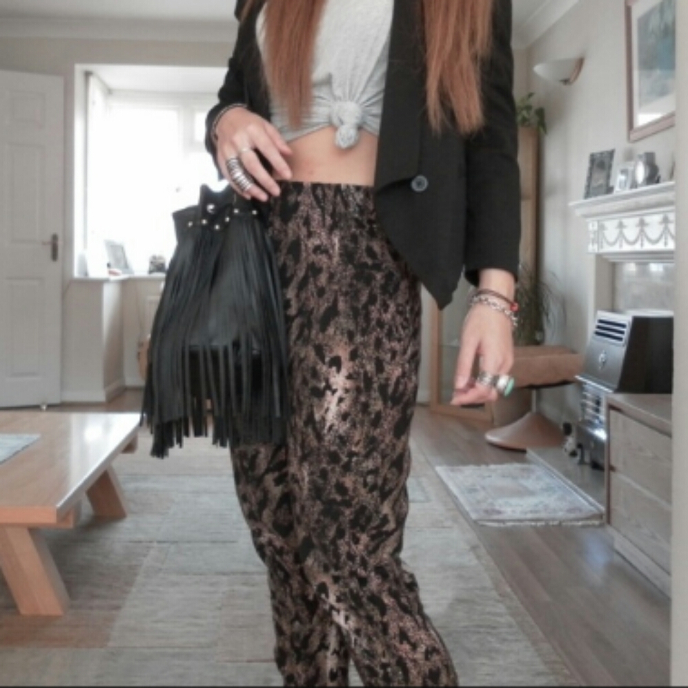 H&M Divided Leopard print harem trousers